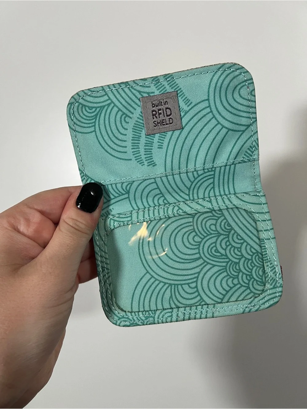 Haiku Card Holder RFID Shielded Elastic Strap Folding Flax Cotton